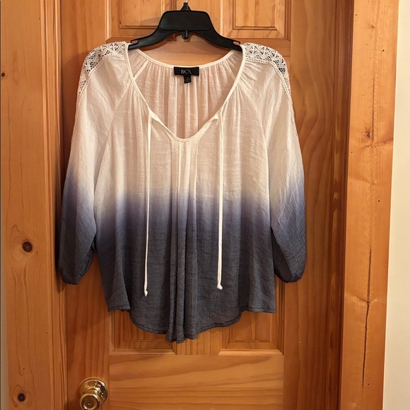 BCX Cream Textured Blouse - Picture 1 of 4